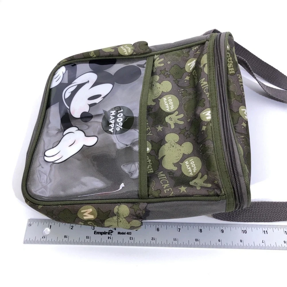 Disney Baby Mickey Mouse Insulated Green Logo Bottle Carry Zipper Shoulder Bag